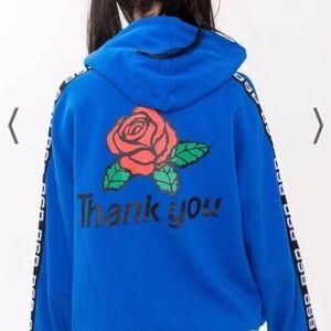 BSR By Samii Ryan Know Ya Worth Hoodie Sweatshirt Pullover Medium Royal Blue